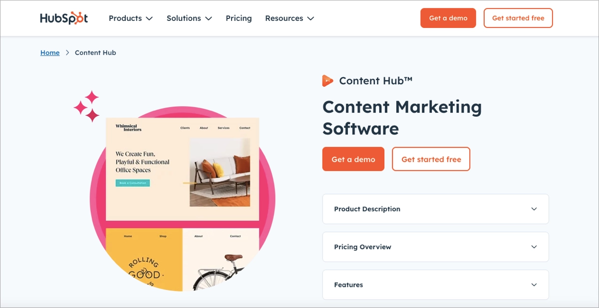 hub de conteúdo na plataforma de automação de marketing - hubspot