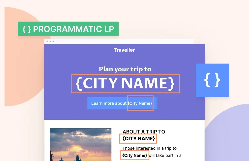 Programmatic Landing Page step 1