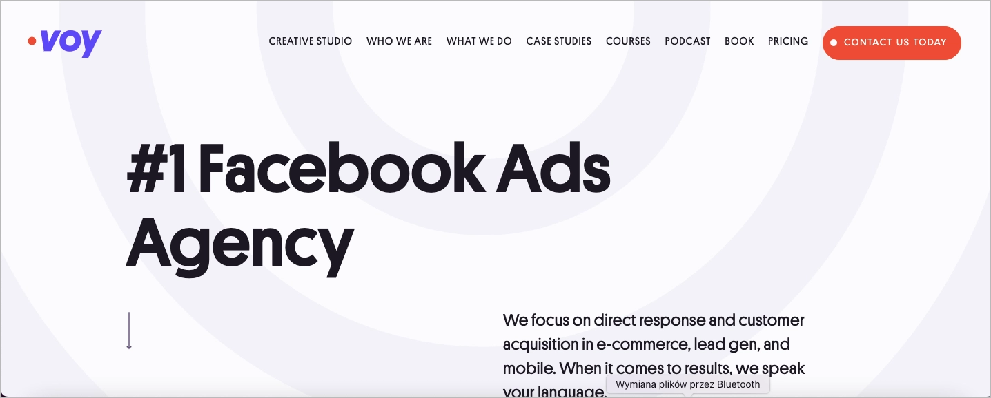 landing page agence de design