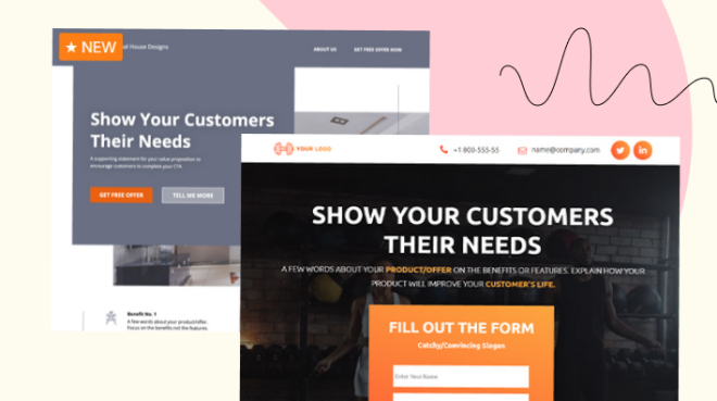 Step 2. Build landing page
