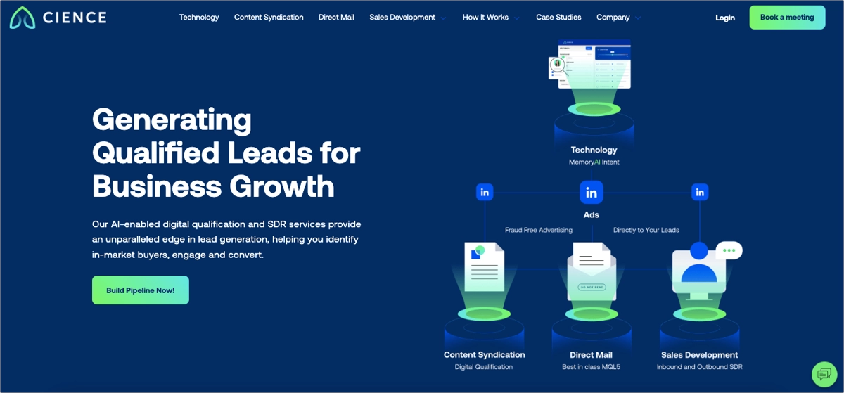 Widok strony najlepszej firmy b2b lead gen