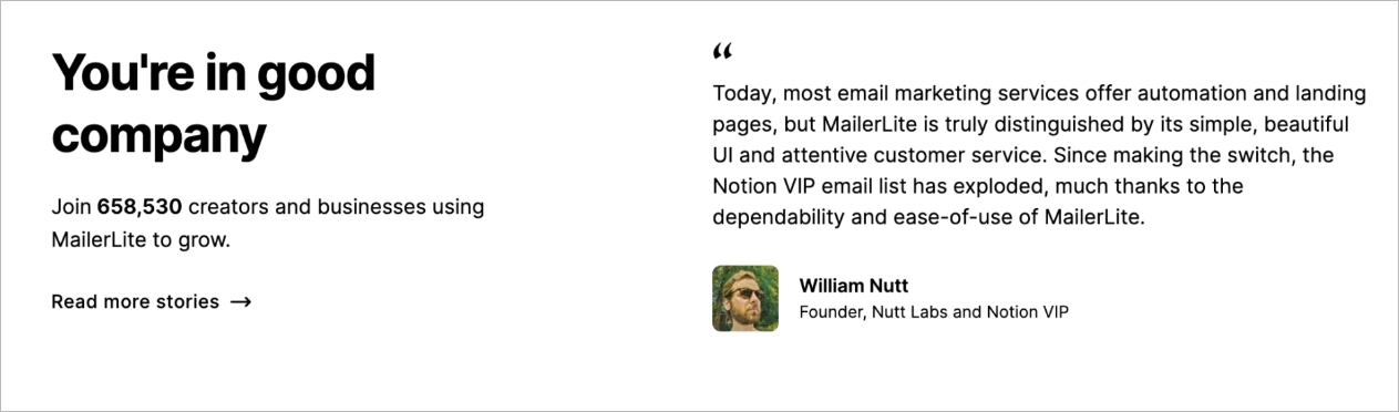 social proof example