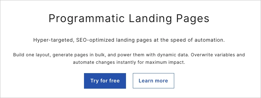 dimensionamento landing pages