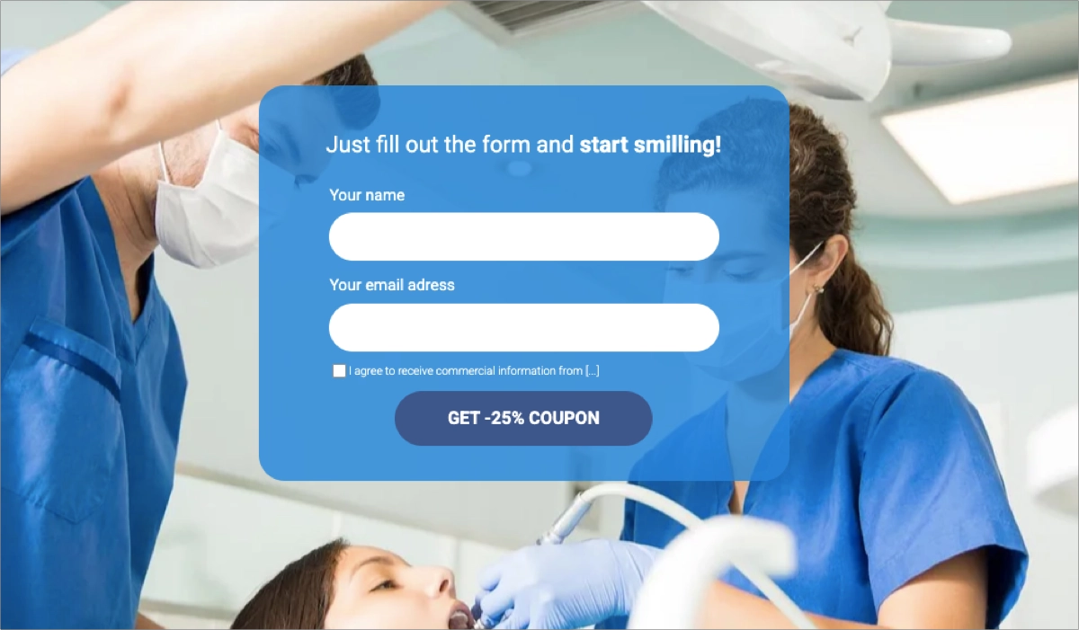 geração de leads - desconto