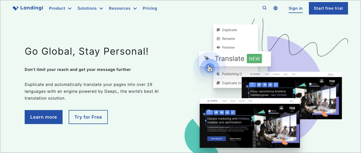landing page platform