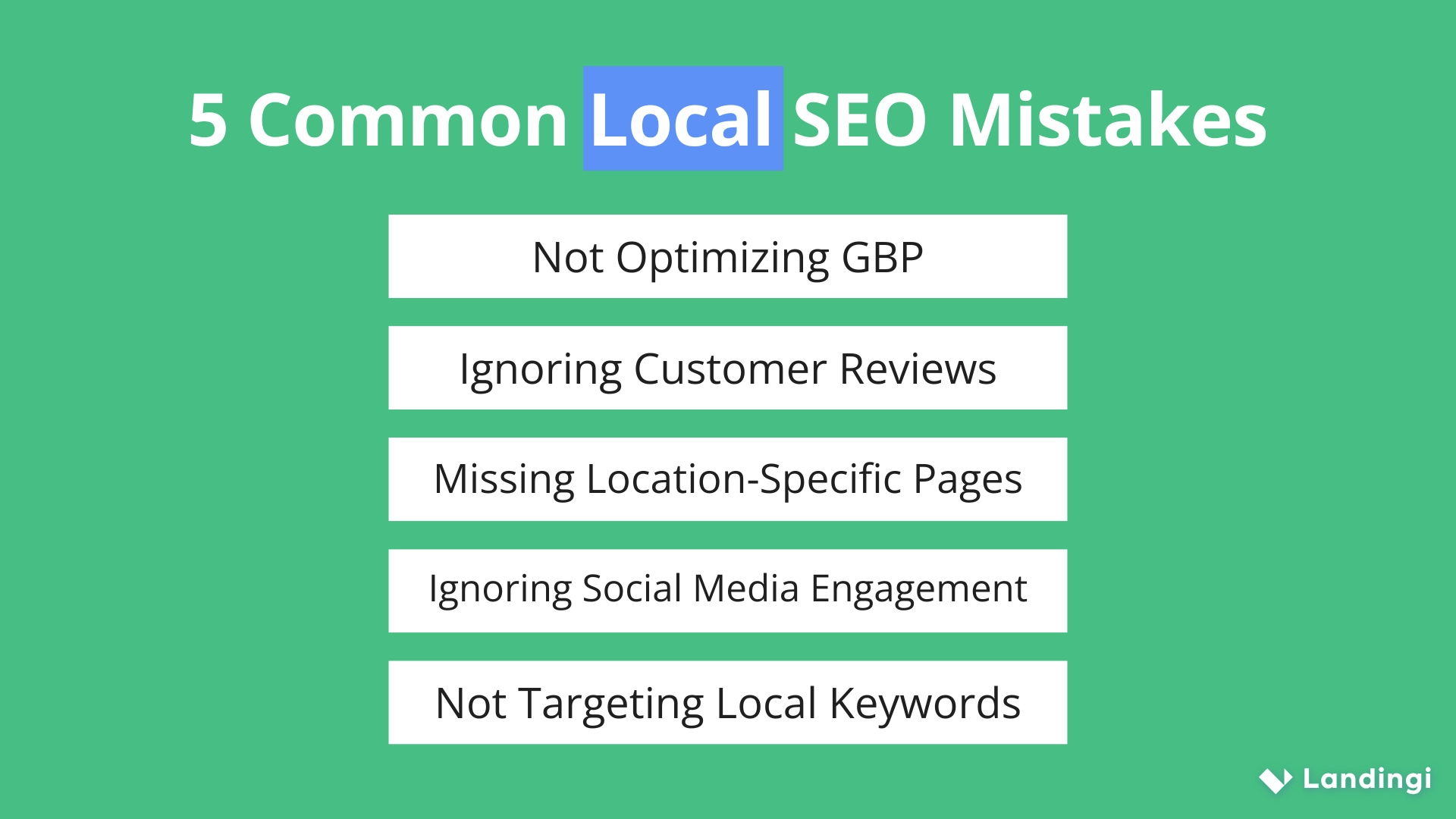 Erros comuns de SEO local