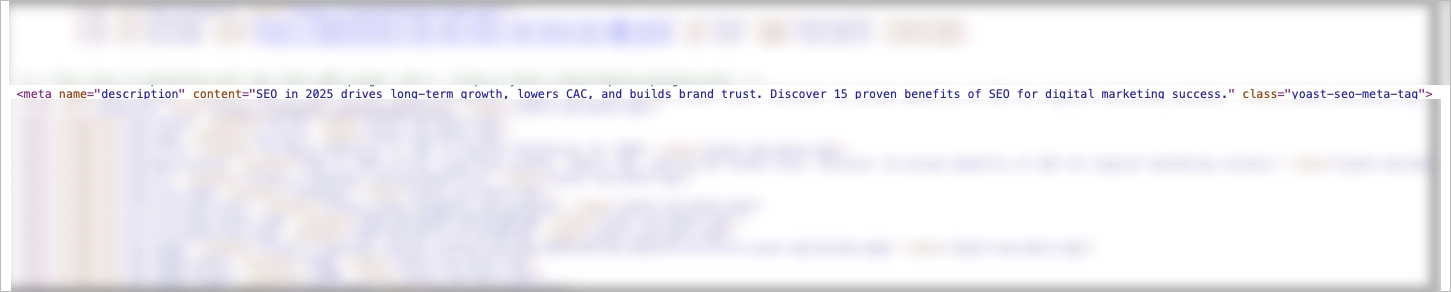 meta description in HTML
