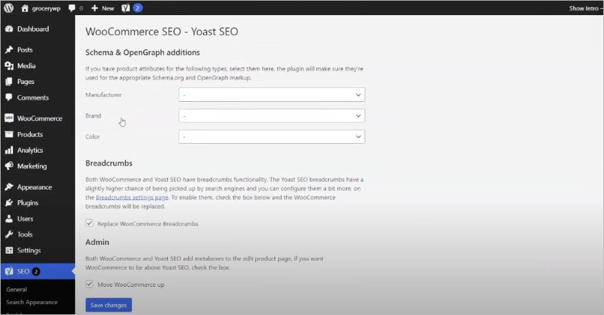 WooCommerce SEO tool dashboard