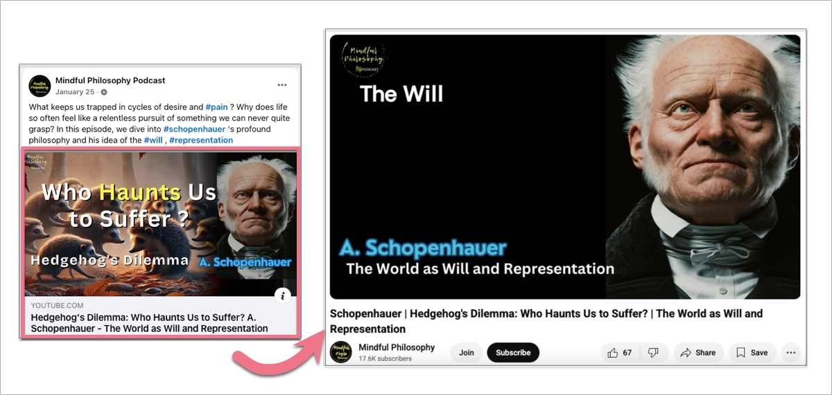 YouTube video promotion through Facebook post