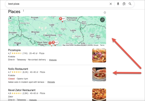 Local pack – SERP feature