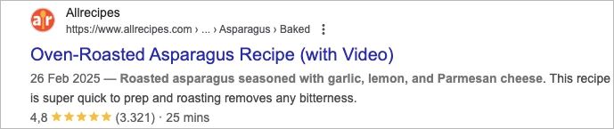 rich snippets – SERP feature