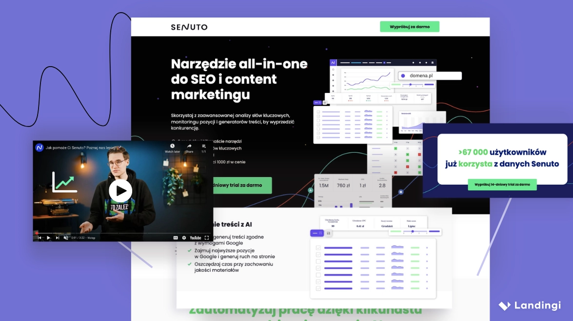 How Senuto designs landing pages