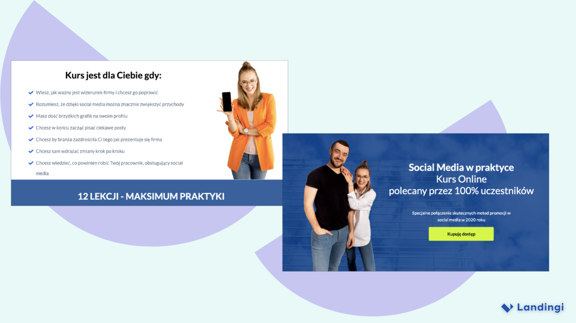 kaman landing page examples