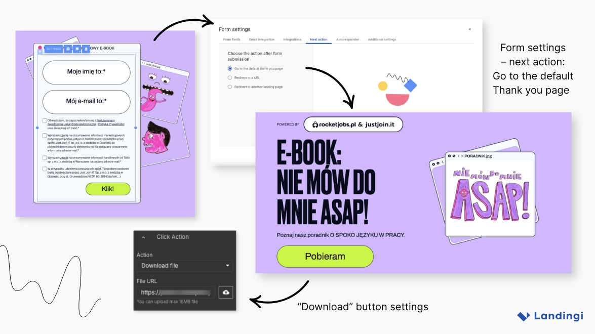 Form settings in Landingi