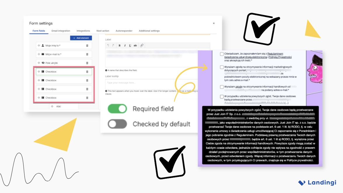 Form settings in Landingi
