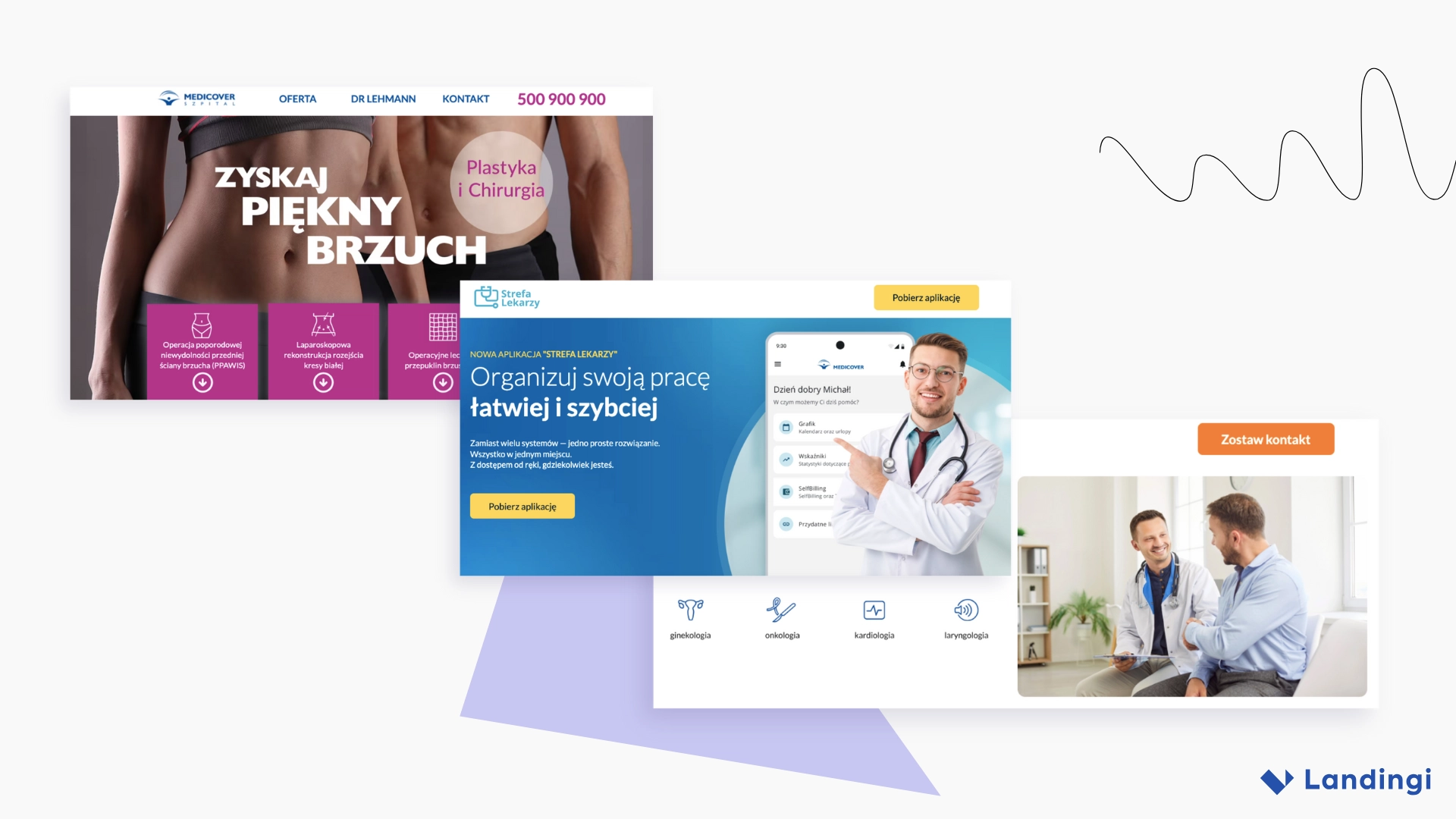 medicover landing page examples